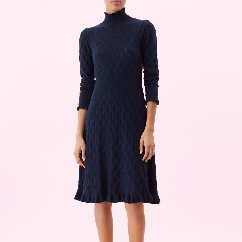 COPY - Rebecca Taylor Diamond Pointelle Sweater Dress